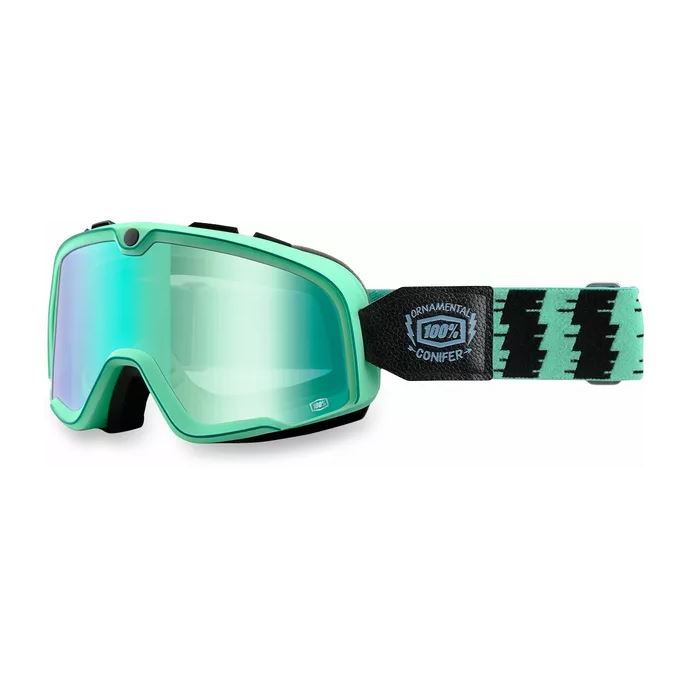 100% MX Goggles Barstow Classic Ornamental Conifer Mint Green Mirror